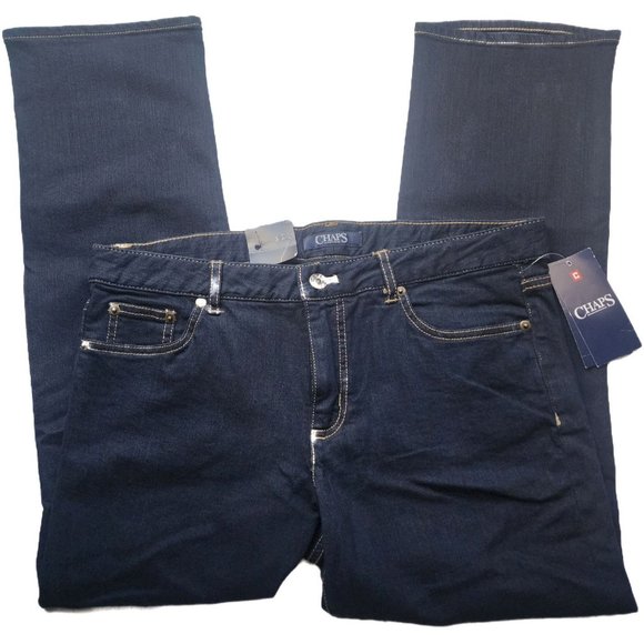 Chaps Jeans Chaps Petite Madden Straight Petite Short Length Dark